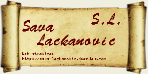 Sava Lackanović vizit kartica